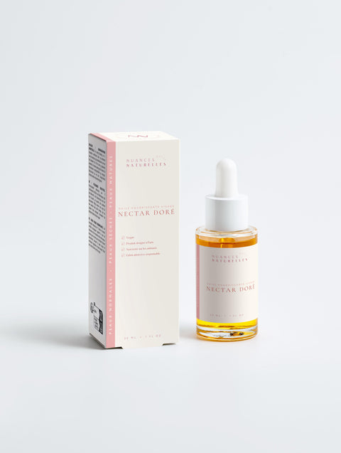 Huile nourrissante visage Nectar doré de chez Nuances Naturelles