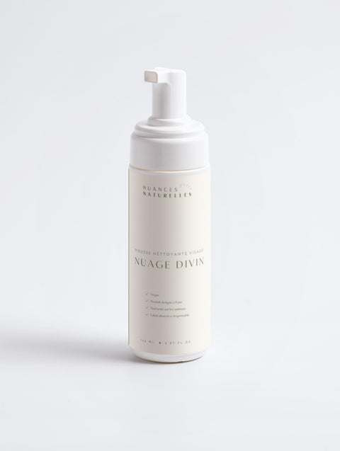 Mousse nettoyante visage Nuage divin de chez Nuances Naturelles