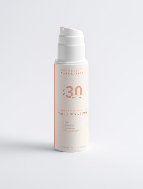 Crème solaire minérale Soleil des 4 temps de chez Nuances Naturelles